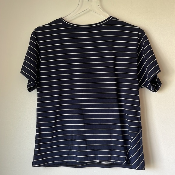 Geometric Lines T-shirt Navy Blue S - Picture 2 of 6